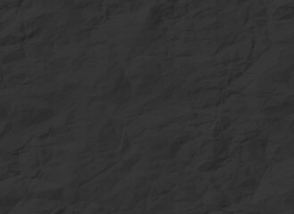 Crumpled black paper background. Realistic crumpled textured paper. Collage concept. Background for collages, banners and other designs. Vector illustration