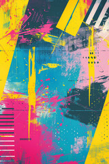 Retro Pop Vibes: 90s Inspired Flyer Background