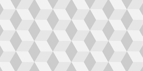 Fototapeta premium Minimal modern cubes geometric tile and mosaic wall grid backdrop hexagon technology wallpaper background. White and gray geometric block cube structure backdrop grid triangle texture vintage design