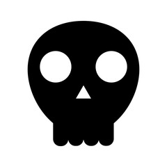 black skull icon vector