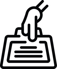 Ink jar icon outline vector. Inkwell office instrument. Drafting nib pigment reservoir