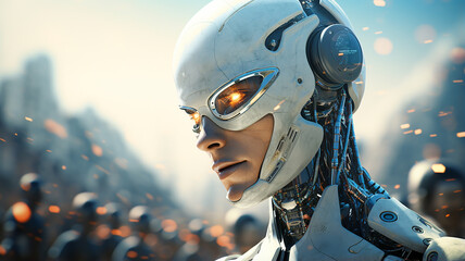 Pictures of male robots that will exist in the future world Robot concept