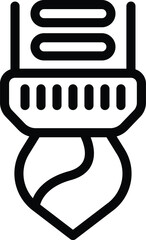 Manuscript dip pen icon outline vector. Smooth calligraphy writing. Fine drafting ink pencil