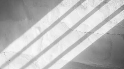 Trace of Tranquility: Monotone Light Rays and Shadows on a White Wall