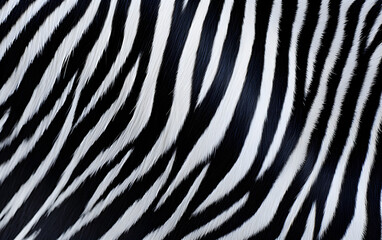 Fototapeta premium Zebra skin texture, wallpaper for zebra print, zebra fur, zebra skin rug
