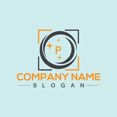 Alphabet letter P creative logo design
