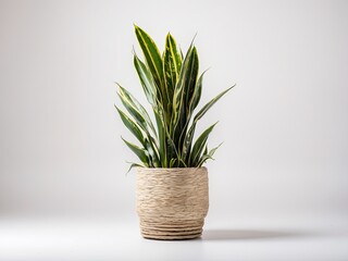  New snake plant isolated on a white