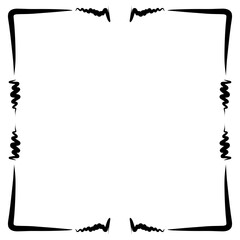 Obraz premium black frame border isolated on white background