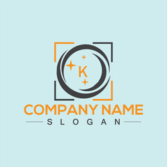 Alphabet letter K creative logo design