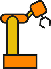 Industrial Robotic Arm Icon