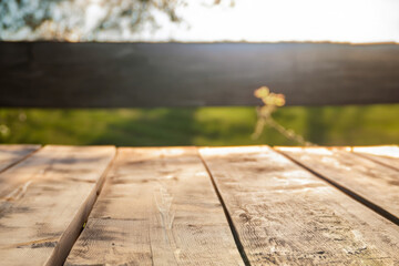 Fototapeta premium table with blurred background