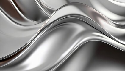 Fototapeta premium Metallic abstract wavy liquid background layout design tech innovation
