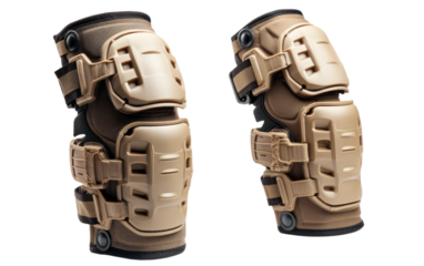 A Pair of Knee Pads. Two knee pads placed side by side . on White or PNG Transparent Background.