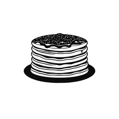 cake on a white background