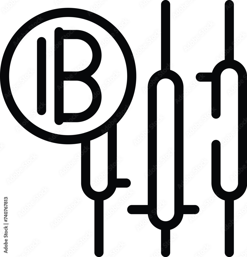Aufkleber bitcoin price value icon outline vector. trade market cryptocurrency token. decentralized blockchain