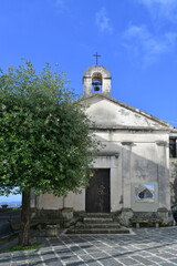 The facade of a small church in Perdifumo, a village in Campania in Italy.