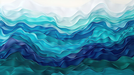 blue water big waves ocean background generative ai