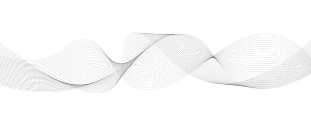 black and white wavy stripes background. Vector illustration