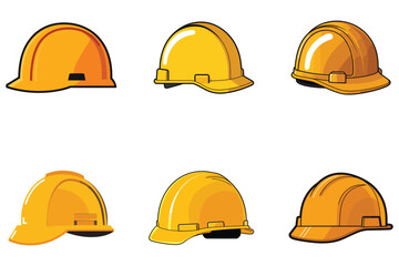 Safety helmet isolated vector illustration.
