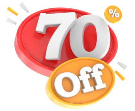 70 percent discount Red With Yellow 3d render