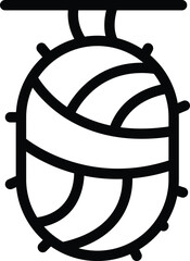 Cocoon lifecycle icon outline vector. Biology larval maturation. Caterpillar chrysalis biological process