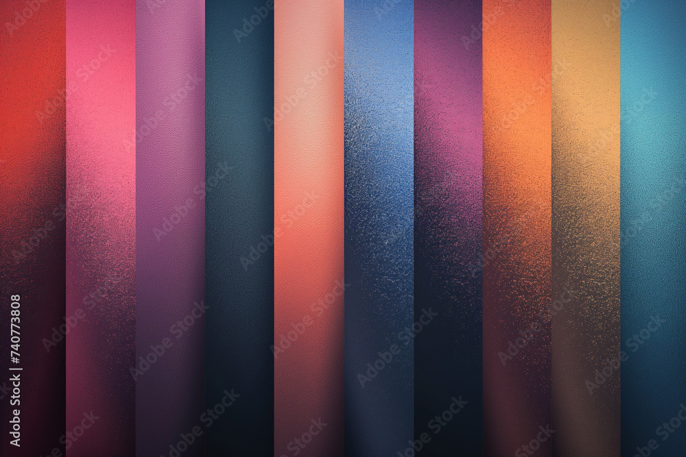 Poster abstract grainy gradients color bars with textured background