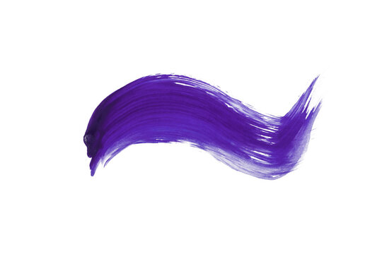 Purple brush watercolor painting isolated on transparent background. watercolor png.