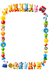 Toys Kid Border Frame PNG Transparent Background