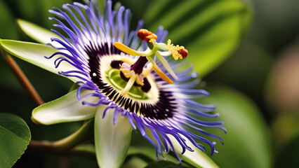 Passion Flower (Passiflora spp.) Generative AI.