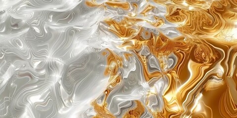 Abstract background of melted metallic gold.
