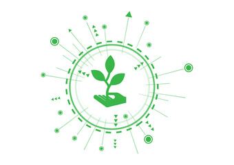 Modern hi-tech, science, futuristic technology concept. Abstract digital high tech city design for banner background. Eco global planet solution. lightning strike impact background.	
