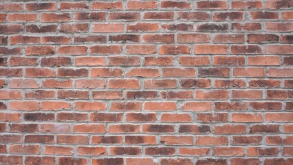 古いレンガ壁の背景素材　ワイド