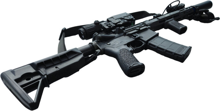 rifle isolated on white background