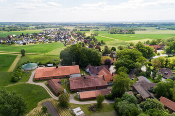 Ortschaft in Deutschland aus der Luft