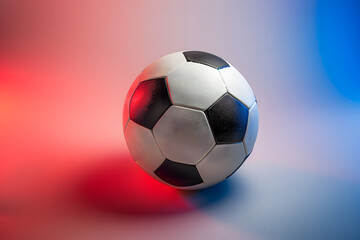Obraz premium Vibrant Soccer Ball on Gradient Background