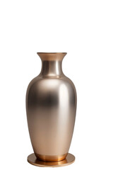 Metal Vase, Stylish metal vase, isolated, transparent background, no background. PNG.