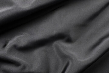 black silk background, satin texture, waving textile