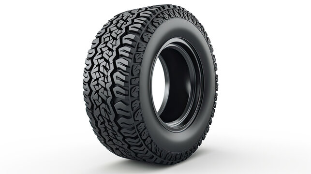 a suv car tire isolated on a white background