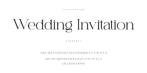 wedding invitation elegant alphabet font
