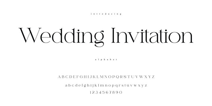 wedding invitation elegant alphabet font