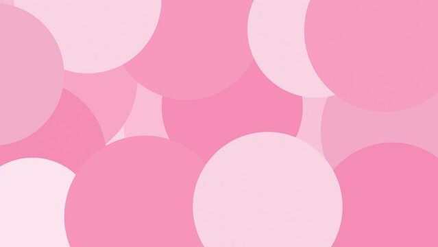 Cute Little Pink Round Circle Wiggle Motion Background