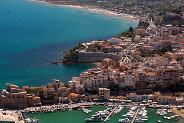 Aerial panoramic view of Castellammare del Golfo, Sicily - 740785611