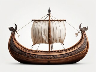 Viking Ship isolated on a white