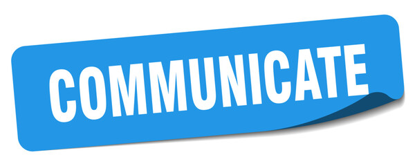 communicate sticker. communicate label