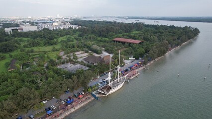 Fototapeta na wymiar Klang, Malaysia - February 11 2024: The Container Ports of Klang