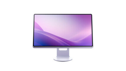 Computer monitor cut out. Isolated desktop monitor on transparent background