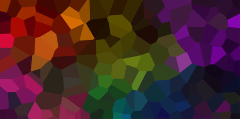  Abstract colorful Broken Stained-Glass Background. white stoke colors stone tile pattern. abstract mosaic polygonal and tiles wallpaper background. purple and light Broken Voronoi diagram background