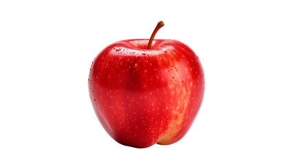 Red apple fruit cut out. Isolated red apple fruit on transparent background