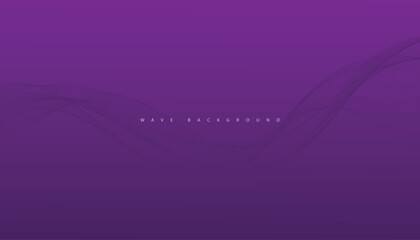 Purple background with flowing wave lines. Futuristic technology concept. Vector illustration