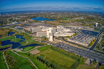 Aerial View of a Large Casino on the Shakopee Mdewakanton Sioux Community Reservation in the Twin Cities of Minnesota